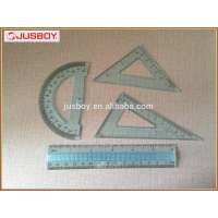 High quality plastic ruler set ,protractor,set square set