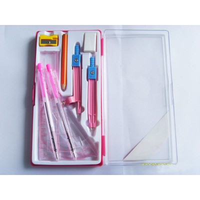 11pcs plastic geometry box,pencil box